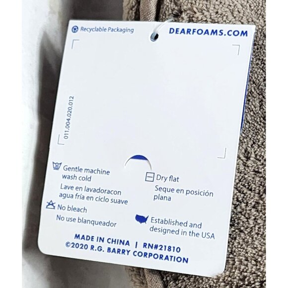 Dearfoam Memory Foam Slippers, Machine Washable, Medium US 9-10, Easy On/Off - Picture 11 of 16